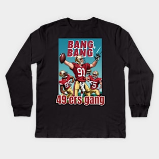 49 ers victor design,go niners Kids Long Sleeve T-Shirt